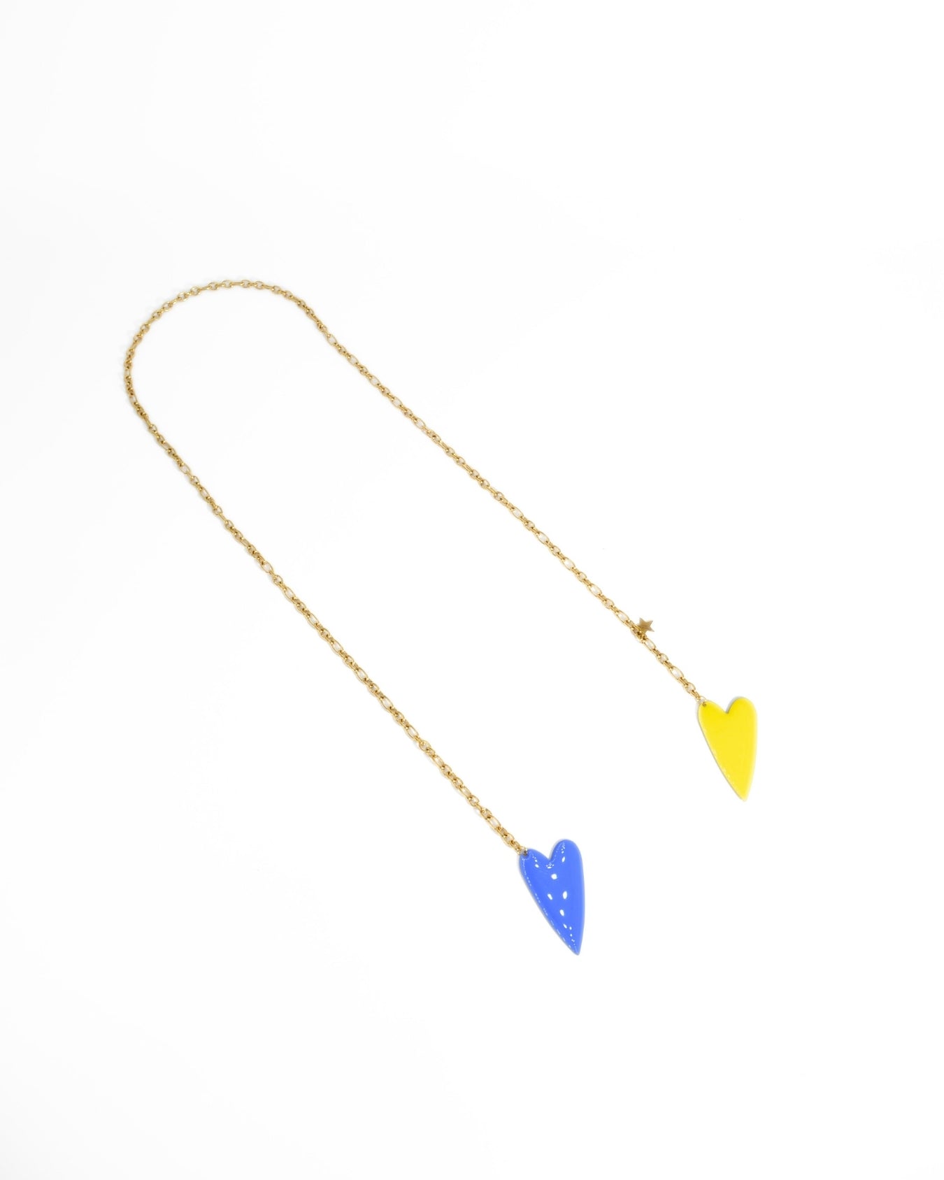 COLLANA DOUBLE LOVE | GIALLO/BLUETTE