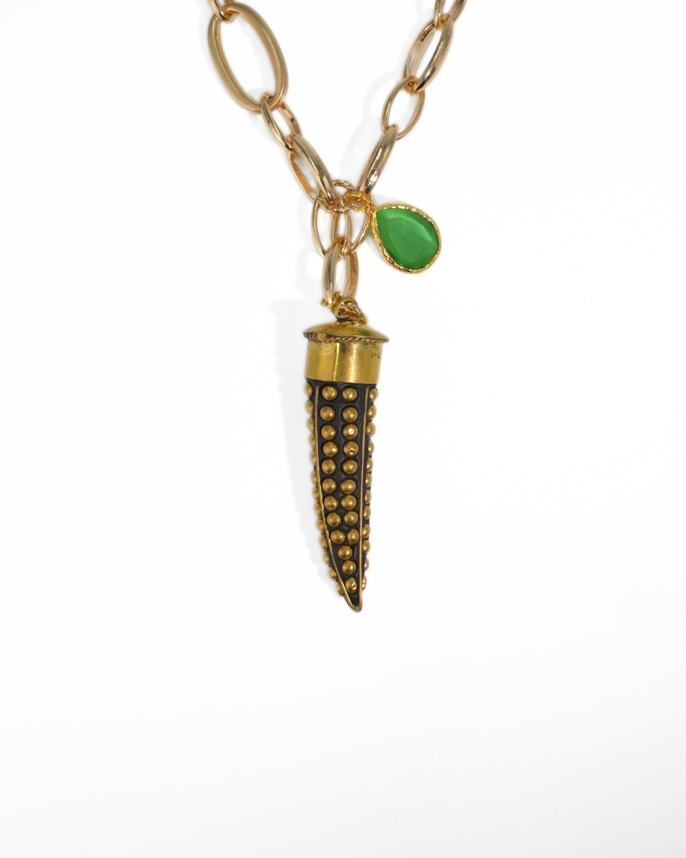 COLLANA CORNO | VERDE