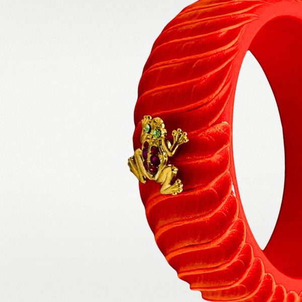 BRACCIALE ACETATE FROG | ARANCIONE