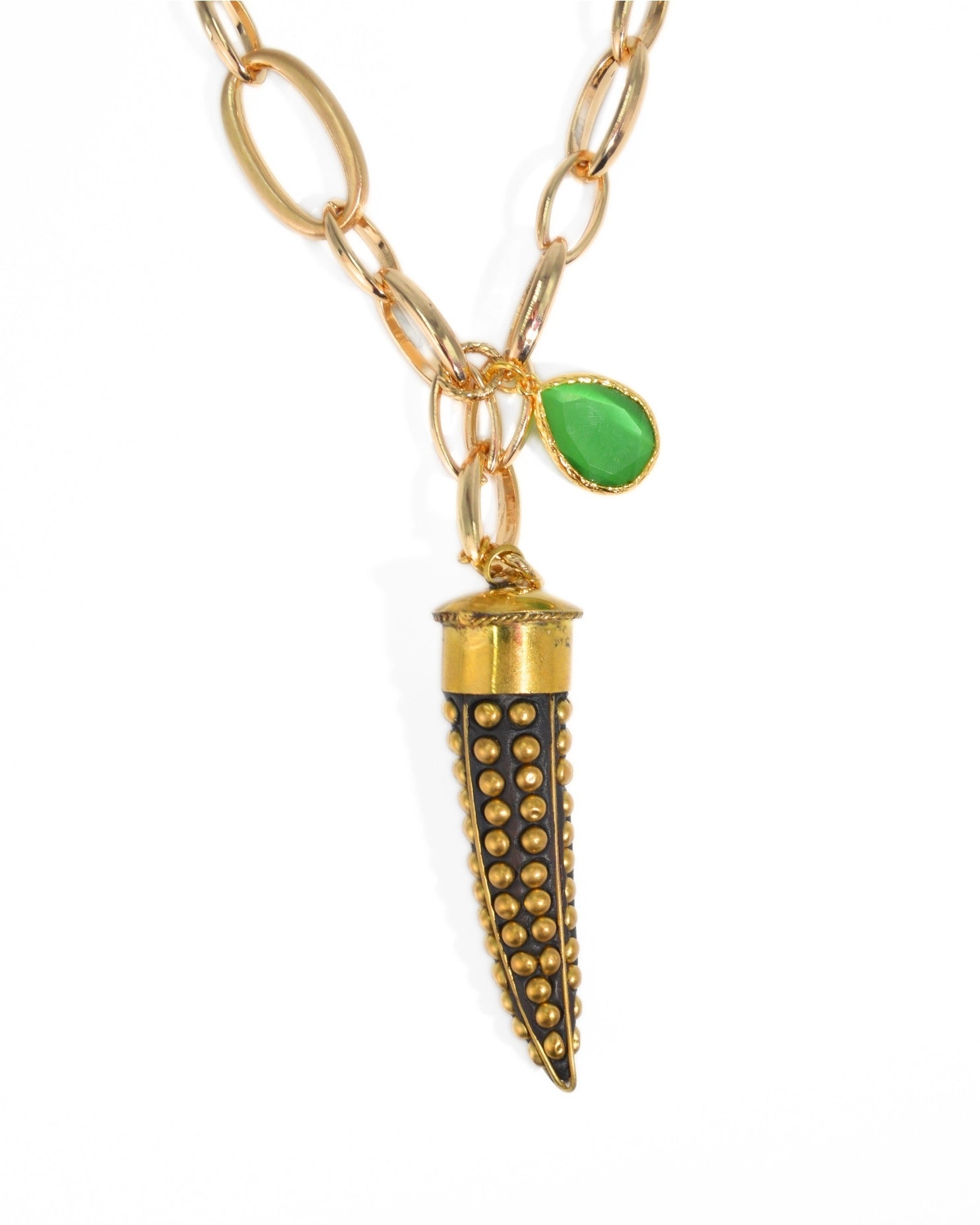 COLLANA CORNO | VERDE