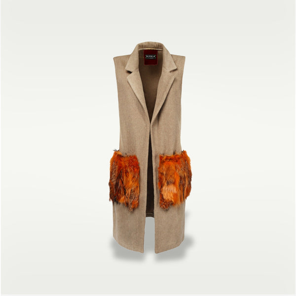 GILET | AVORIO/RUGGINE