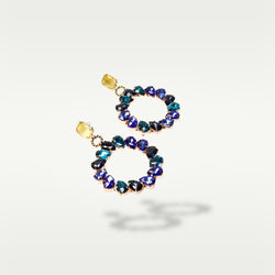 ORECCHINO CIRCLE STRASS | BLU