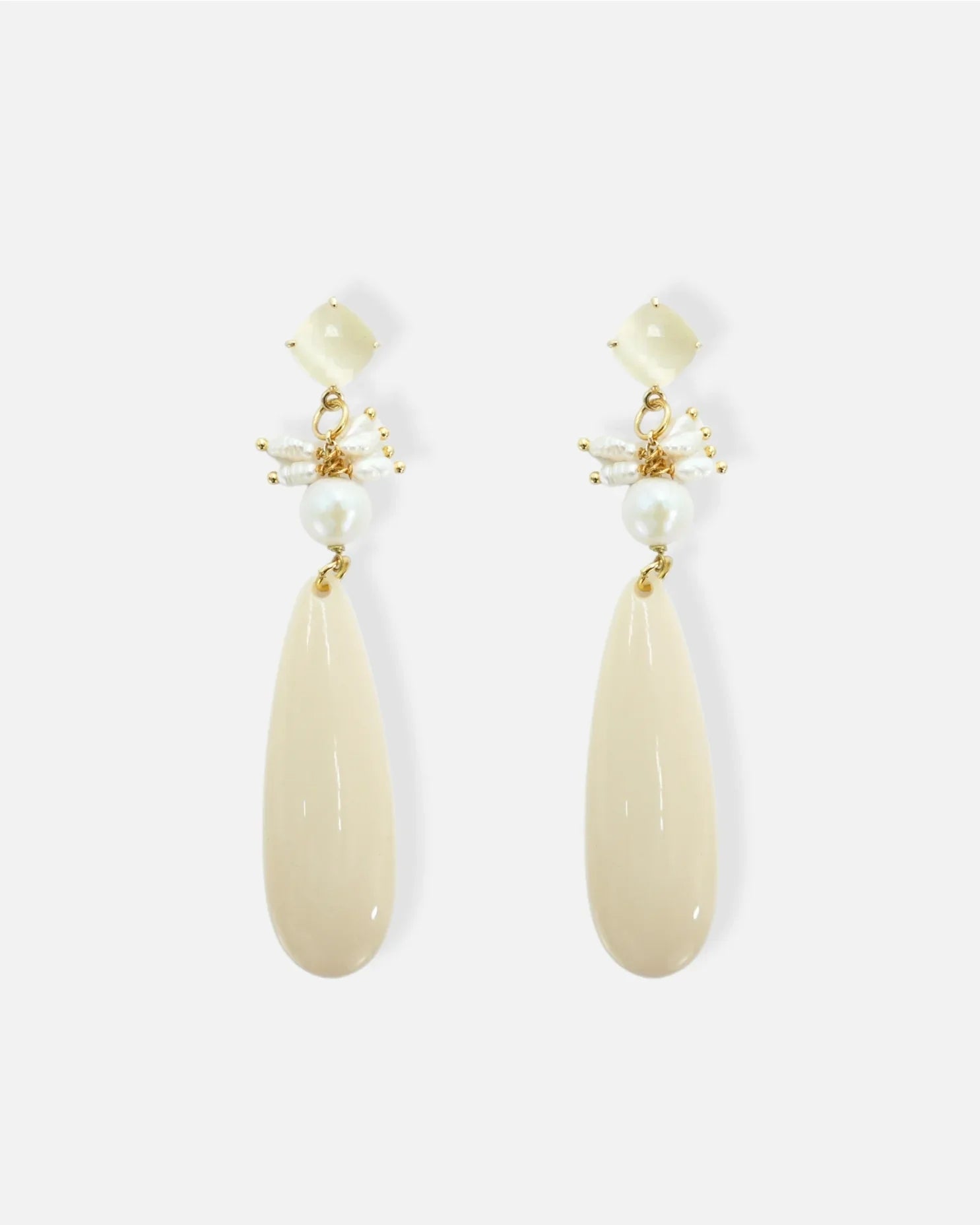 ORECCHINO DROP | BEIGE