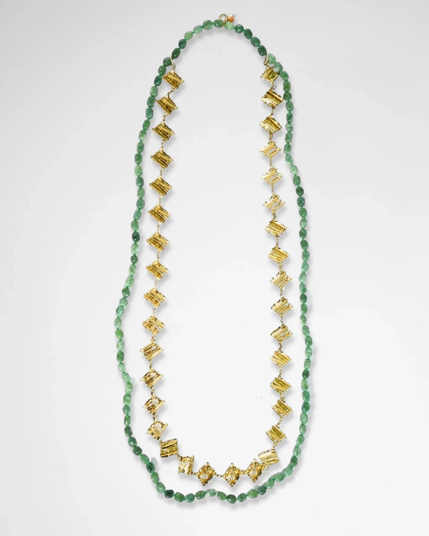 COLLANA DOUBLE STONE | VERDE