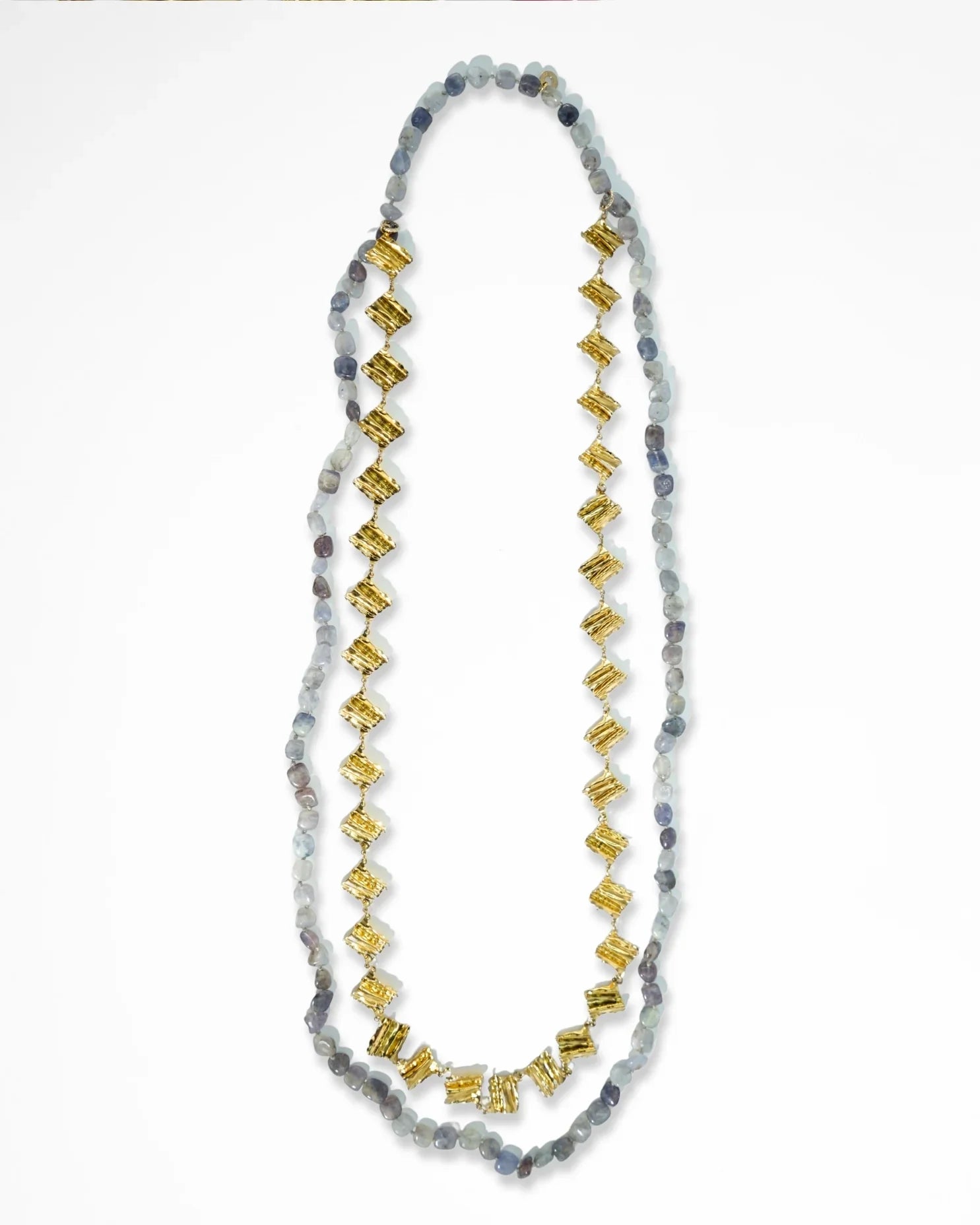 COLLANA DOUBLE STONE | GRIGIO