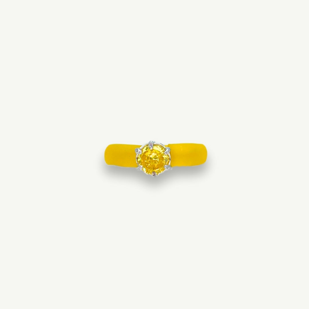 ANELLO SOLITARIO MULTICOLOR | GIALLO