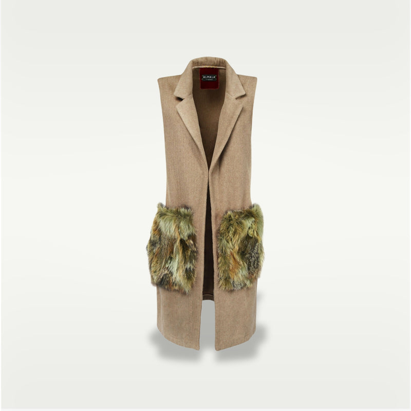 GILET | AVORIO/VERDE