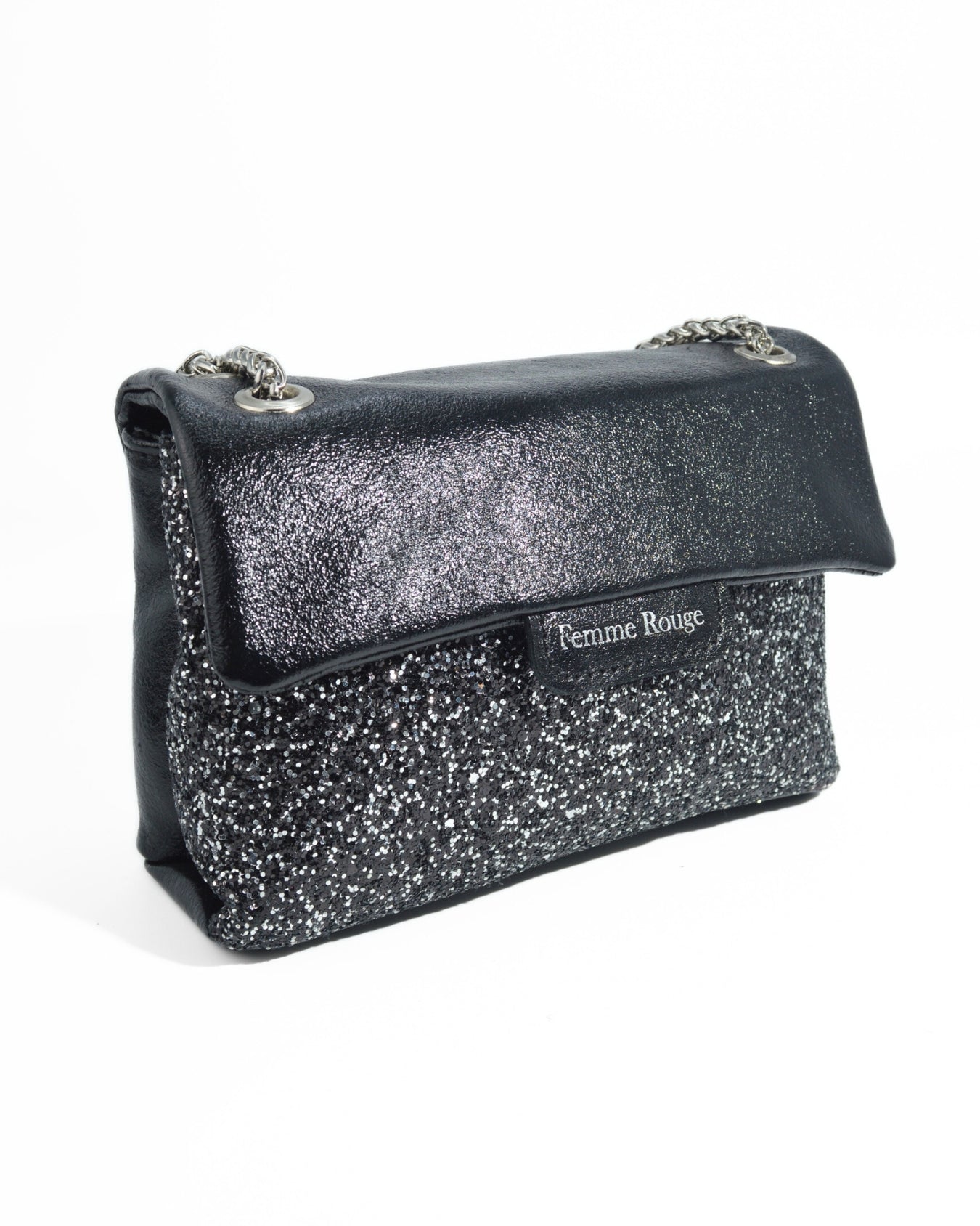 POCHETTE GLITTER | NERO