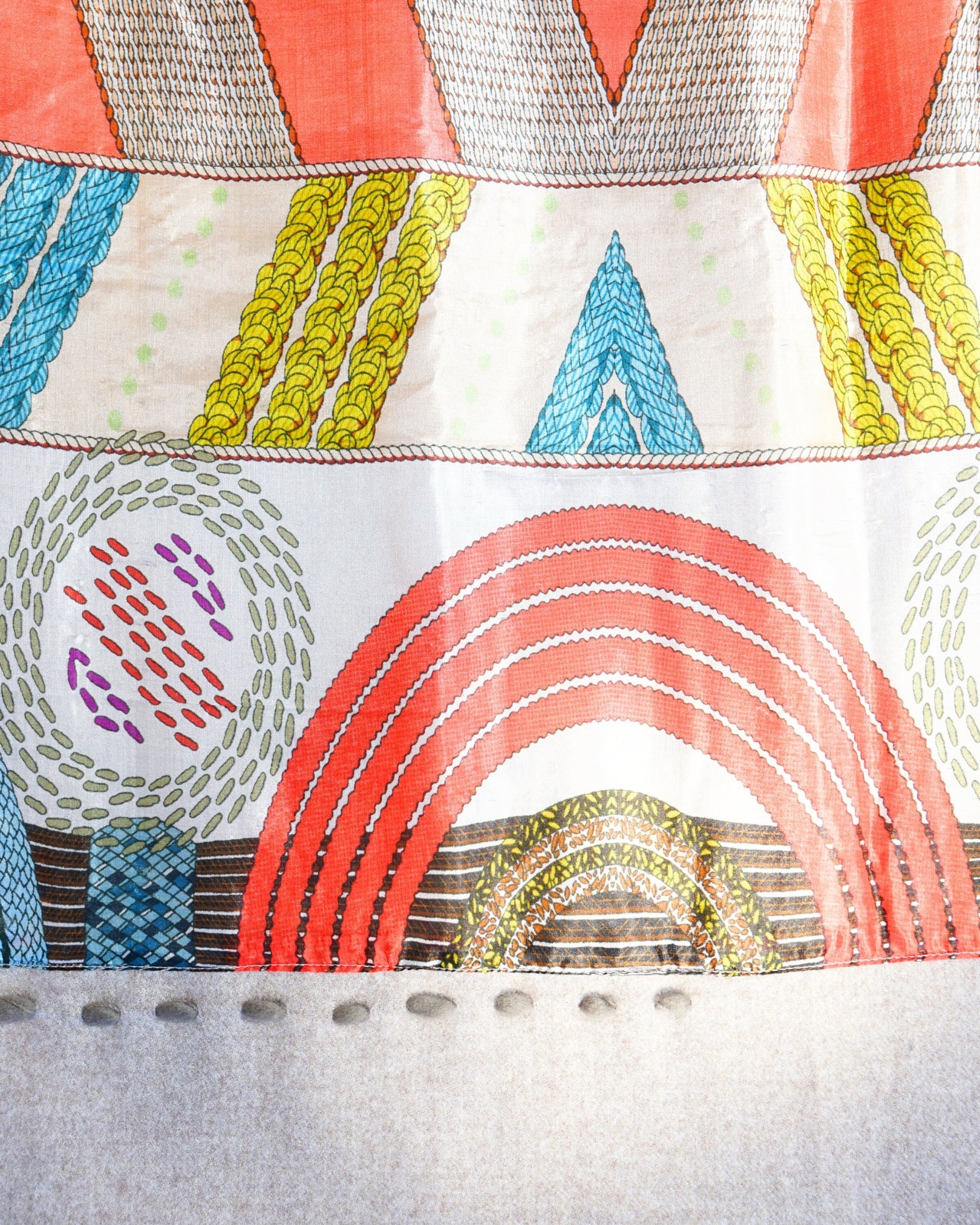 SCIARPA SETA FRANGE LANA | GRIGIO