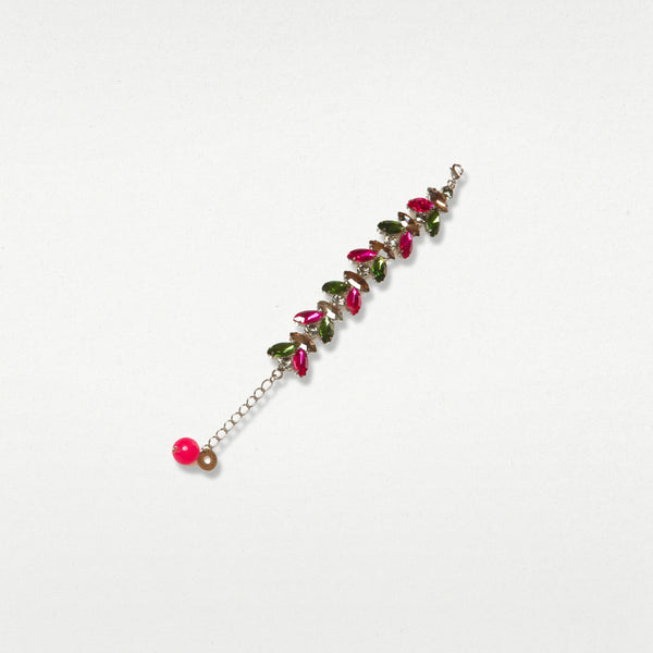 BRACCIALE FIORE STRASS | FUCSIA