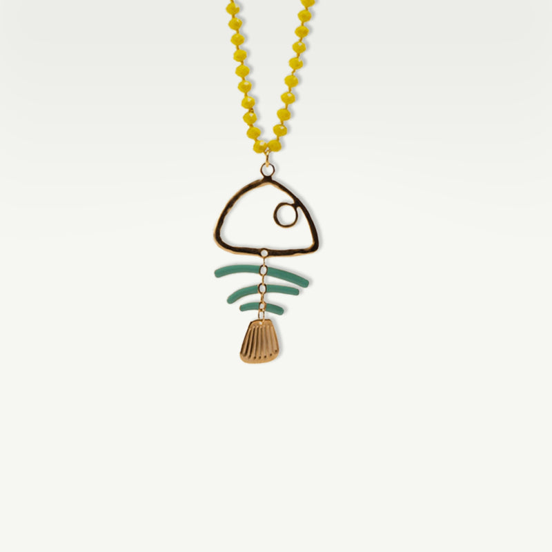 SMOOTH NECKLACE | TURQUOISE/YELLOW