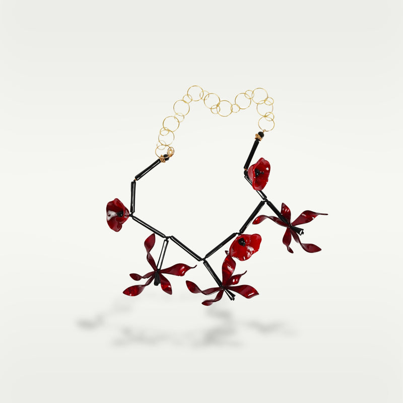 ACETATE FLOWER NECKLACE