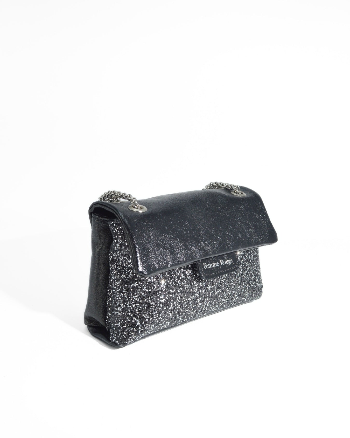 POCHETTE GLITTER | NERO