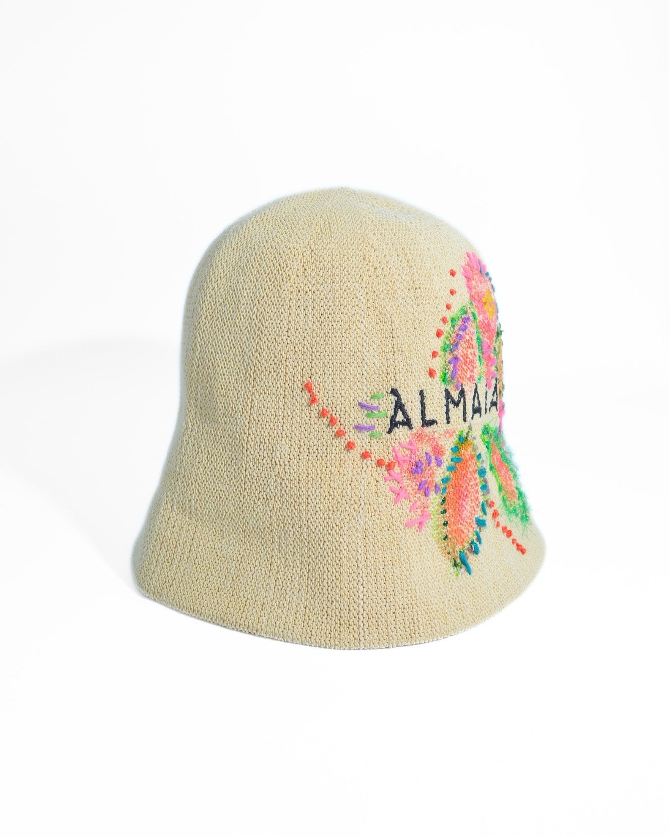 CAPPELLO RICAMO | NATURALE-ROSA