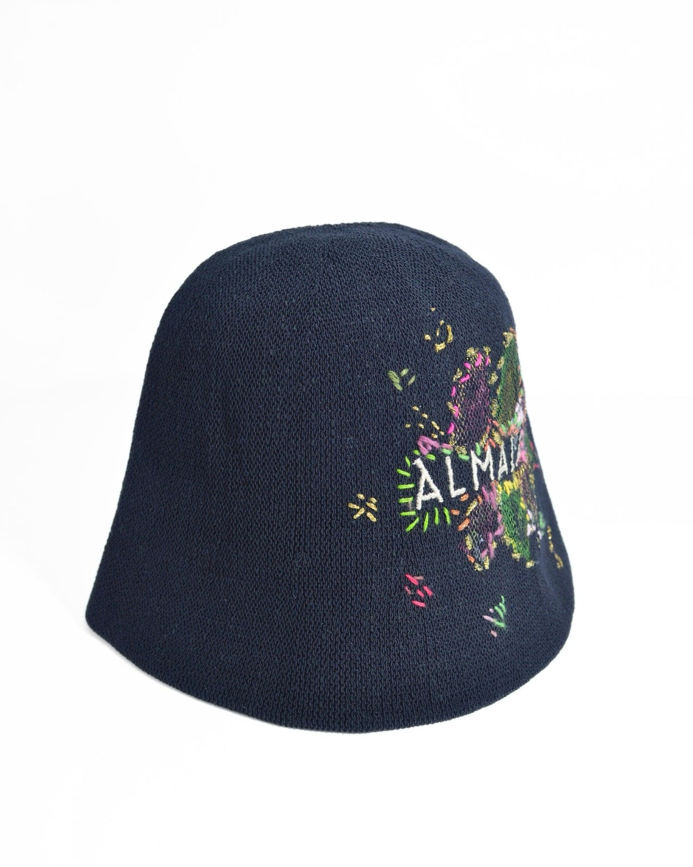 CAPPELLO RICAMO | NERO-FOGLIE