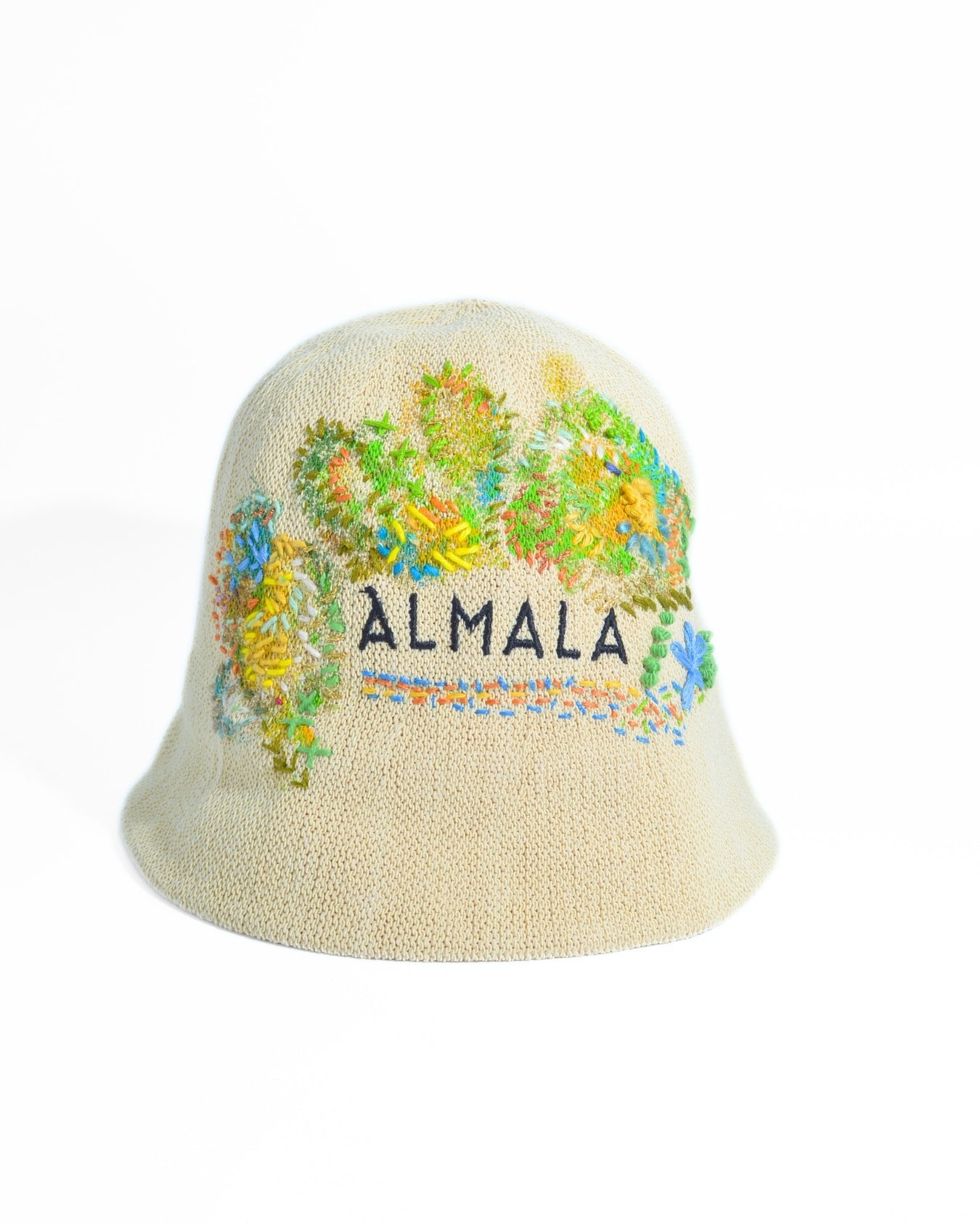 CAPPELLO RICAMO | NATURALE-VERDE