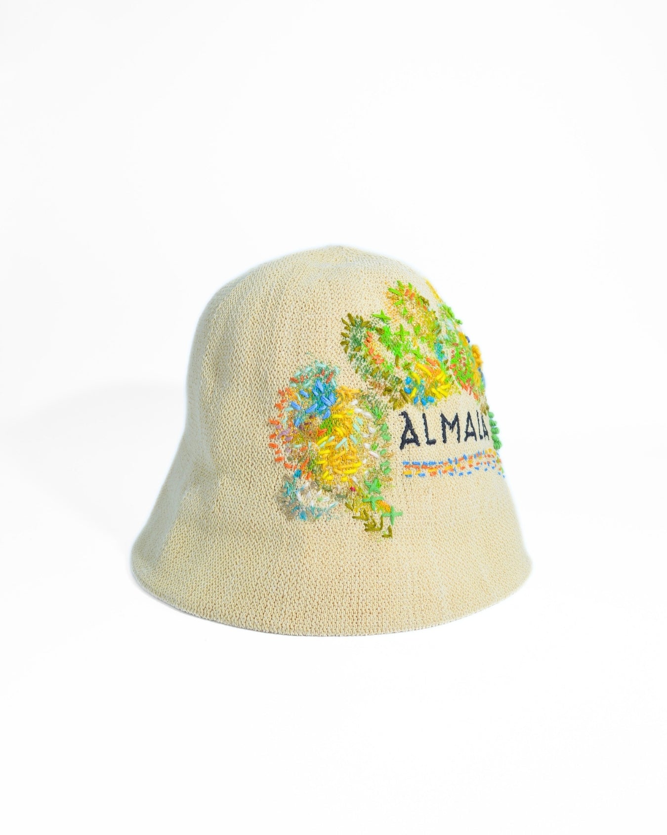 CAPPELLO RICAMO | NATURALE-VERDE