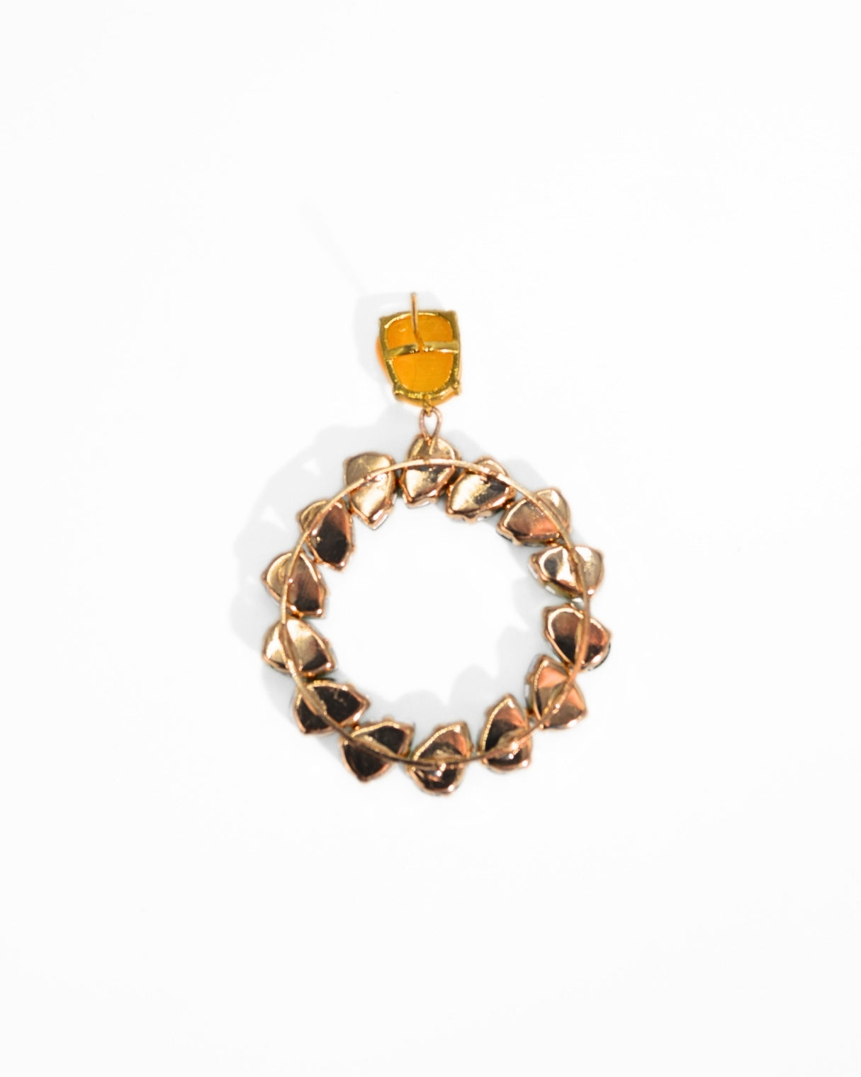 ORECCHINO CIRCLE STRASS | VERDE