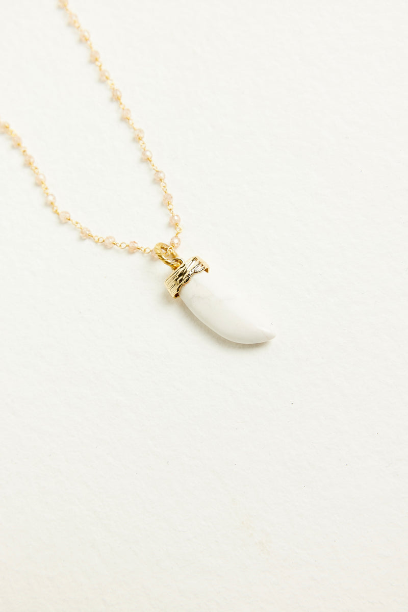 HORN NECKLACE | WHITE