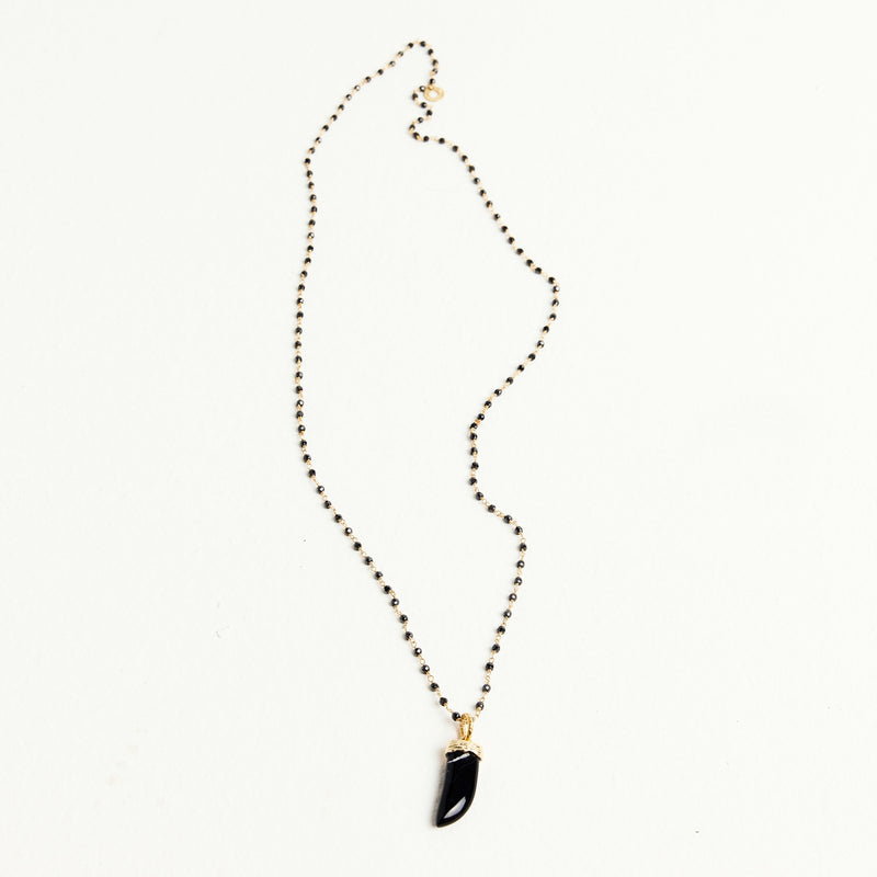 HORN NECKLACE | BLACK