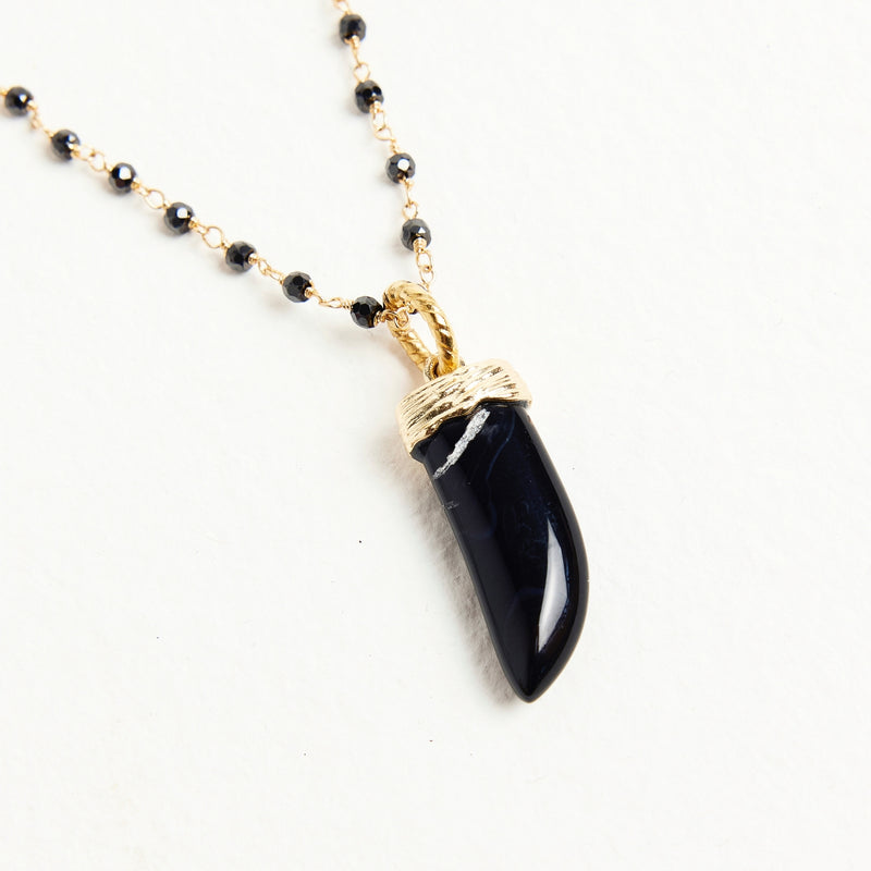 HORN NECKLACE | BLACK