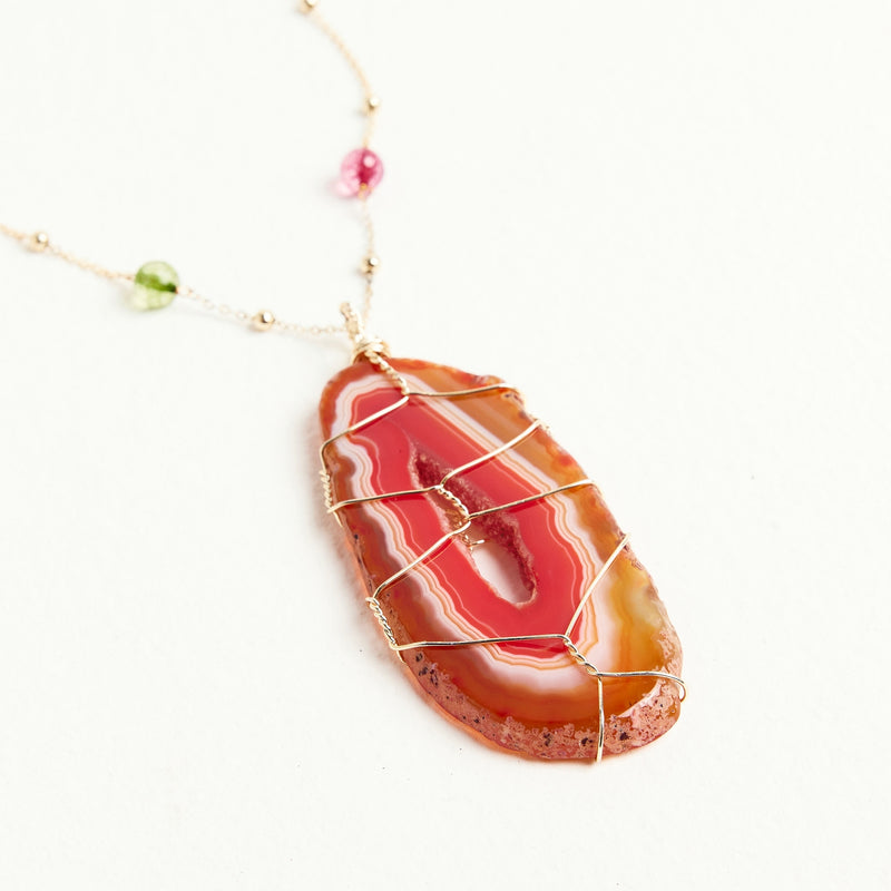 AGATE NECKLACE | CARNELIAN