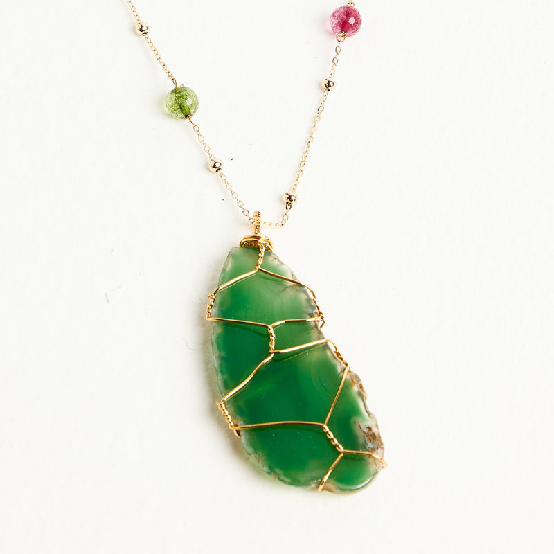 COLLANA AGATA | VERDE