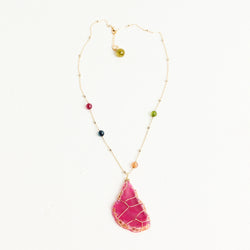 COLLANA AGATA | FUCSIA