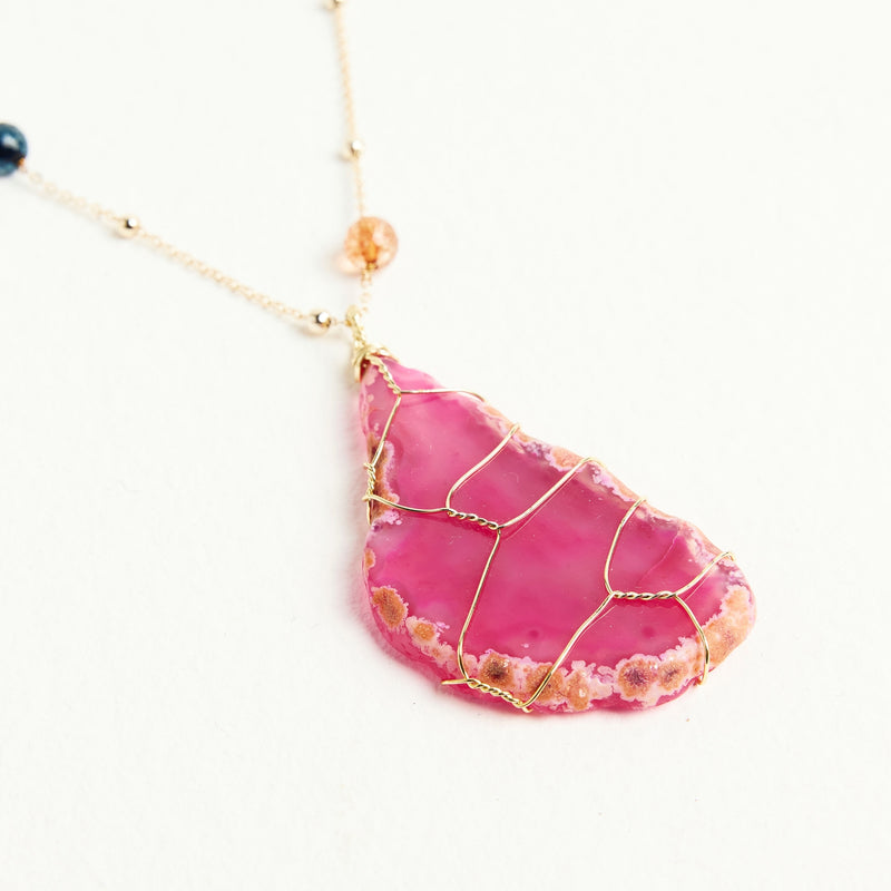 COLLANA AGATA | FUCSIA