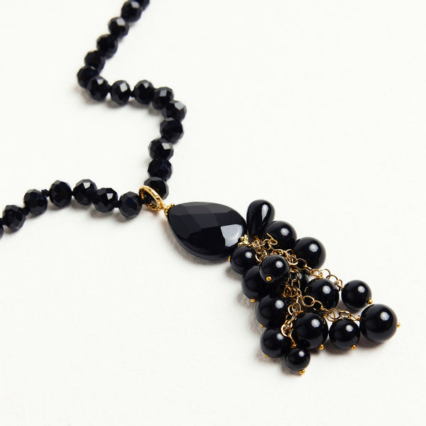 COLLANA SCIARPA GRAPPOLO - NERO