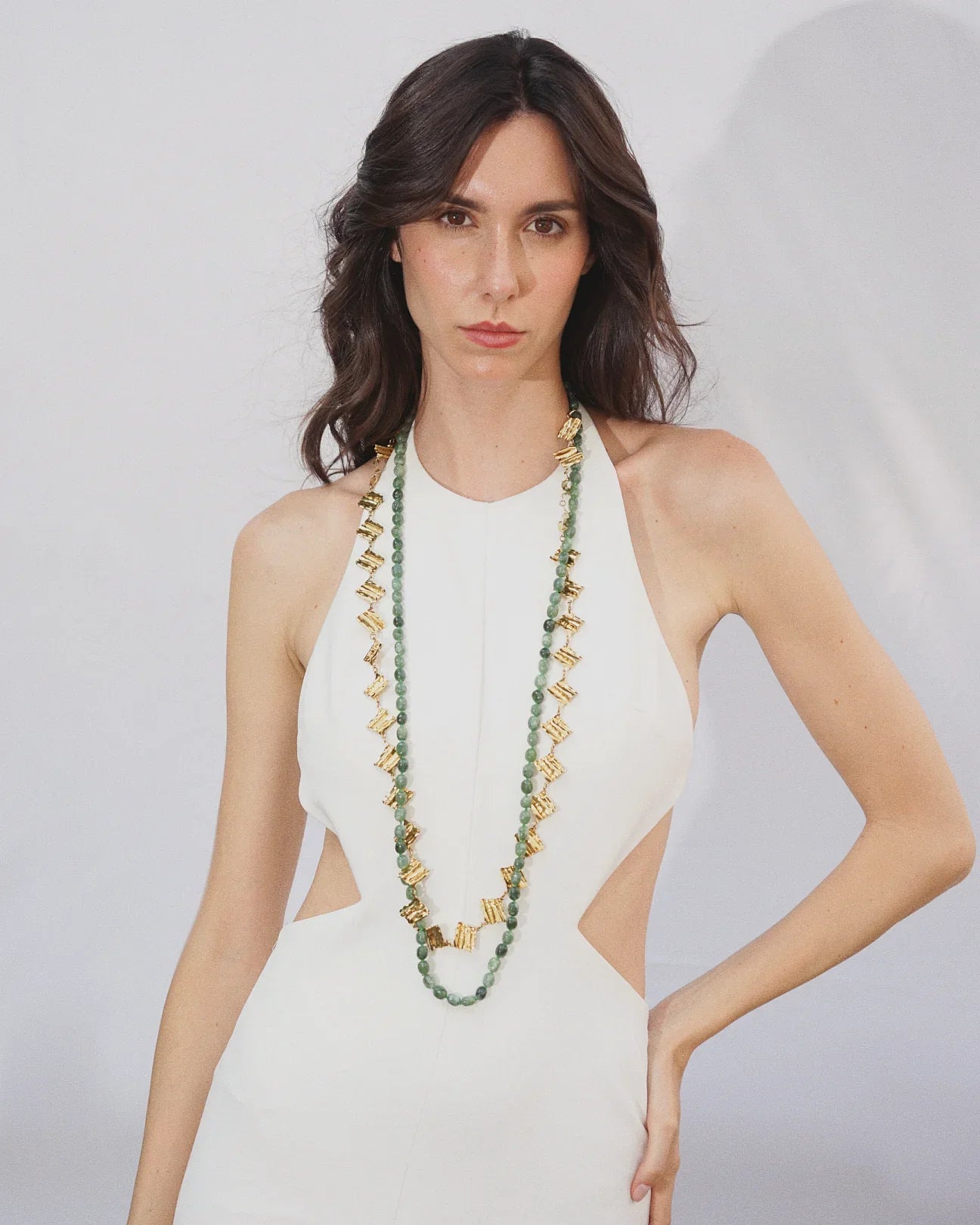 COLLANA DOUBLE STONE | VERDE
