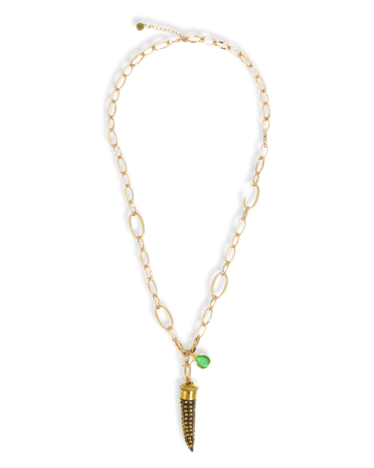 COLLANA CORNO | VERDE