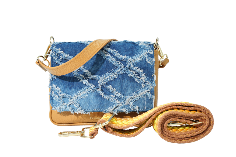 POCHETTE JEANS | COGNAC